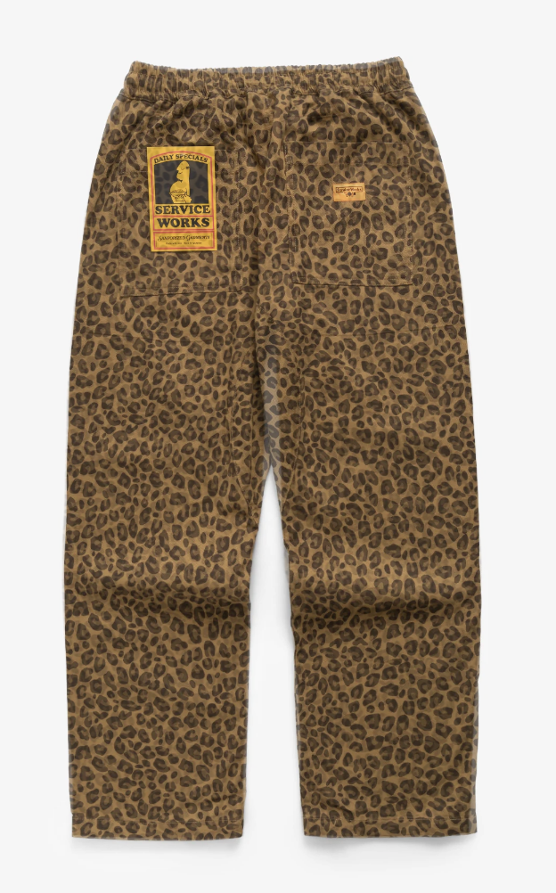 SERVICE WORKS CHEF PANT - BROWN LEOPARD