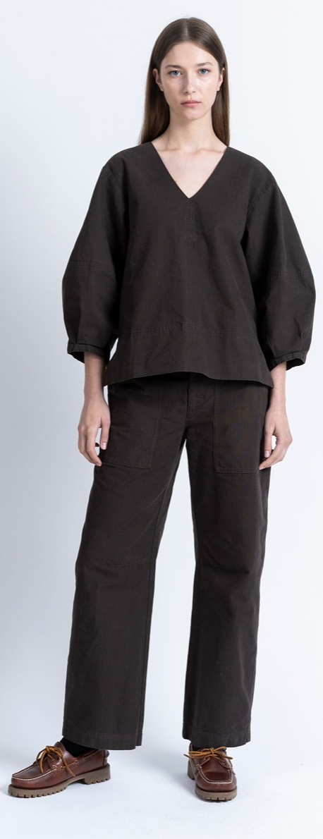 LOREAK MENDIAN OGI SHIRT - DARK CHOCOLATE