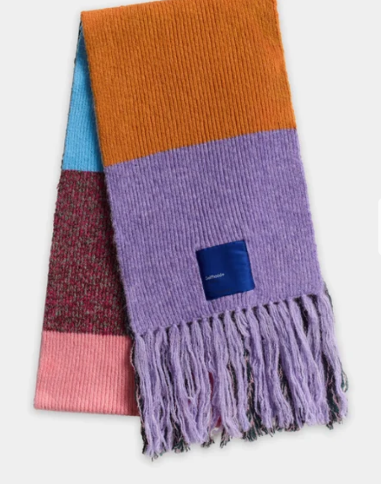 SELFHOOD SOFT STRIPE SCARF - MULTI COLOURED