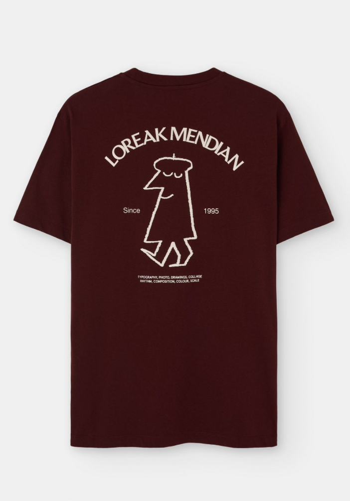 LOREAK MENDIAN MEN'S PASEO T-SHIRT - BURGUNDY