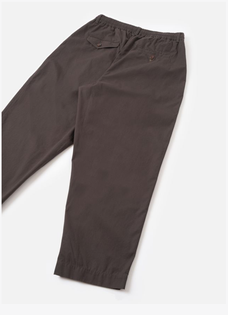 UNIVERSAL WORKS OXFORD PANT MICRO CANVAS - BROWN