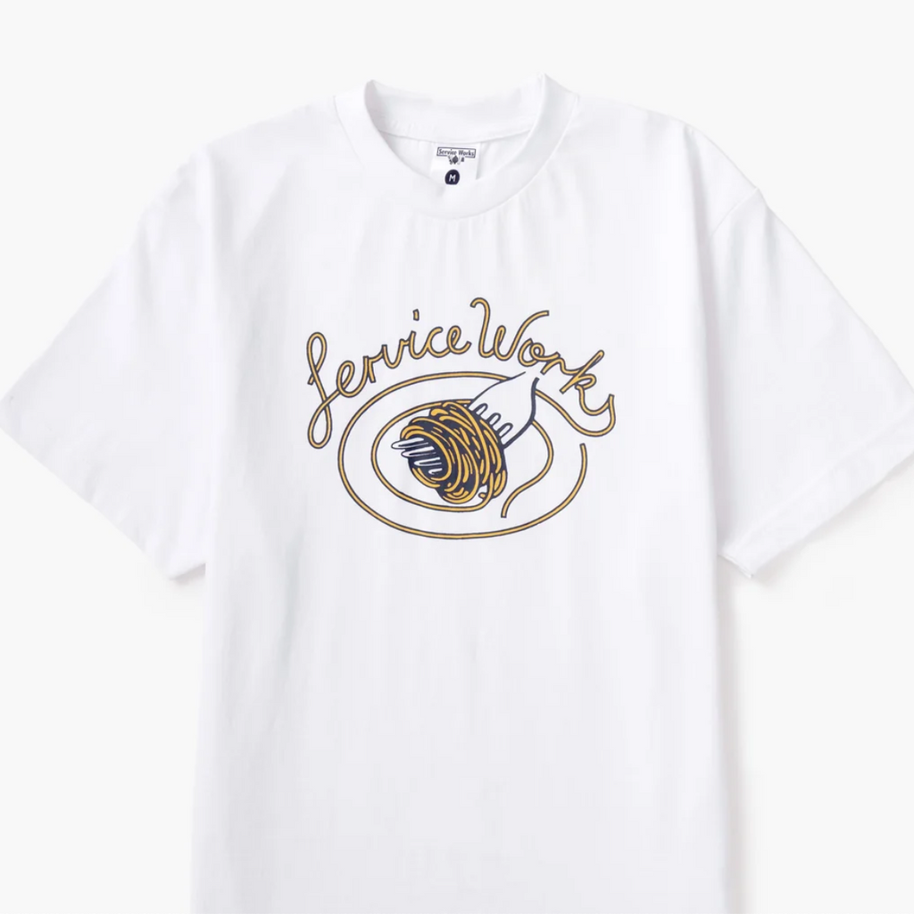 SERVICE WORKS SPAGHETTI TEE - WHITE
