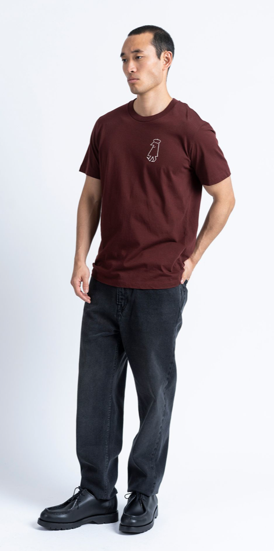 LOREAK MENDIAN MEN'S PASEO T-SHIRT - BURGUNDY
