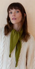 TBCO MERINO WOOL TRIANGE SCARF - OLIVE